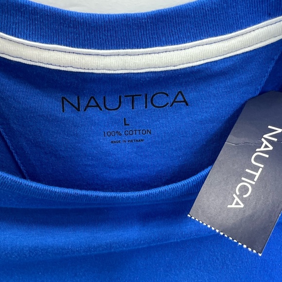 NAUTICA NAVY, 100%COTTON, ROYAL BLUE, SHORT SLEEVES T-SHIRT - Picture 7 of 12